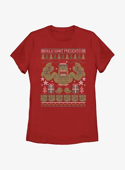 Marvel Hulk Presents Womens T-Shirt