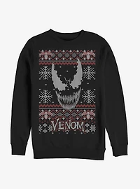 Marvel Venom Face Christmas Pattern Sweatshirt