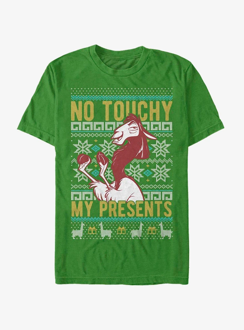 Disney The Emperor's New Groove No Touchy Christmas Pattern T-Shirt