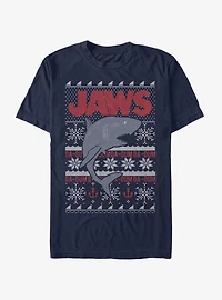 Jaws Christmas Pattern T-Shirt
