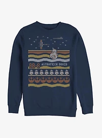 Star Wars Episode VII The Force Awakens Astromech Christmas Pattern Sweatshirt