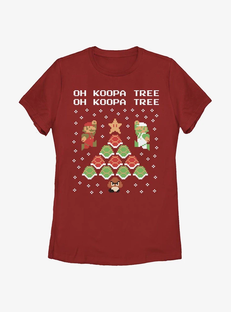Nintendo Super Mario Koopa Tree Womens T-Shirt