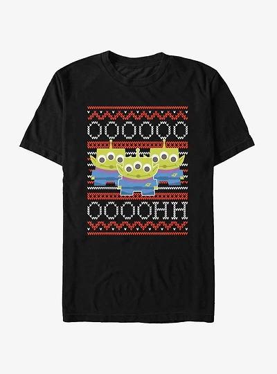 Disney Pixar Toy Story Alien Ooh Christmas Pattern T-Shirt