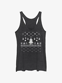 Nintendo Super Mario White Christmas Womens Tank Top