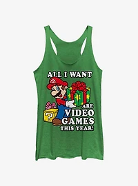 Nintendo Super Mario Give Video Games Womens Tank Top