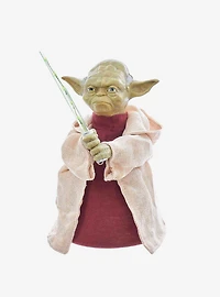 Star Wars Yoda With Led Light Saber Treetop