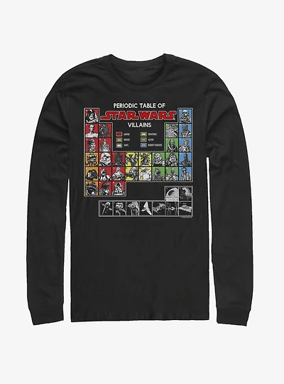 Star Wars Periodic Table Of Villains Long-Sleeve T-Shirt
