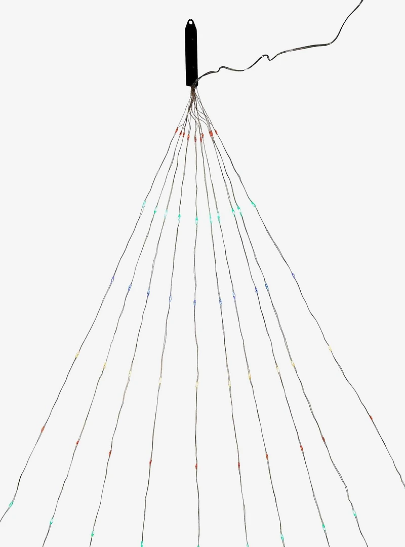 Silver Nylon 200 Multi-Colored Led Lights