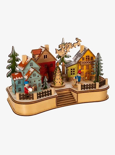 Battery-Operated Village Musical Led House With Motion