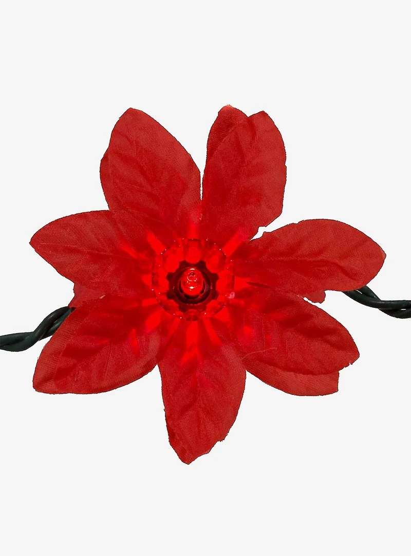 Red Poinsettia Light Set