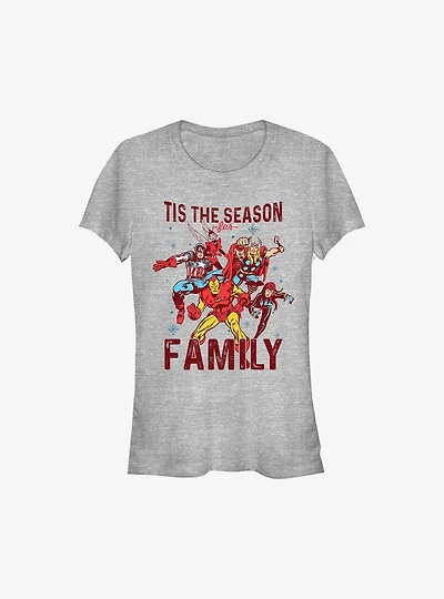 Marvel Avengers Family Season Holiday Girls T-Shirt