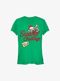 Marvel Guardians Of The Galaxy Rocket Greetings From Mom Holiday Girls T-Shirt