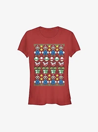 Super Mario Holiday Girls T-Shirt