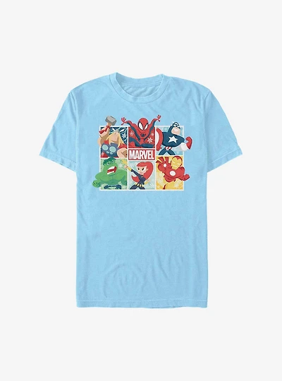 Marvel Avengers Hero Squares Holiday T-Shirt
