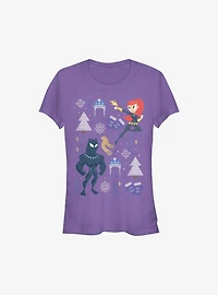 Marvel Black Panther Widow Holiday Girls T-Shirt