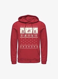 Super Mario Cream Christmas Pattern Hoodie