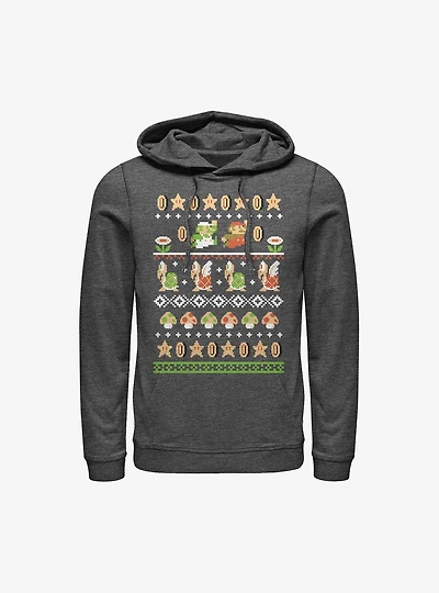 Super Mario Nordic Pattern Holiday Hoodie