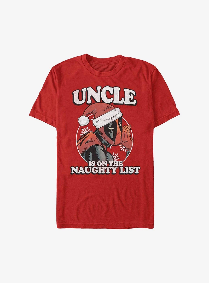 Marvel Deadpool Uncle Is On the Naughty List Holiday T-Shirt