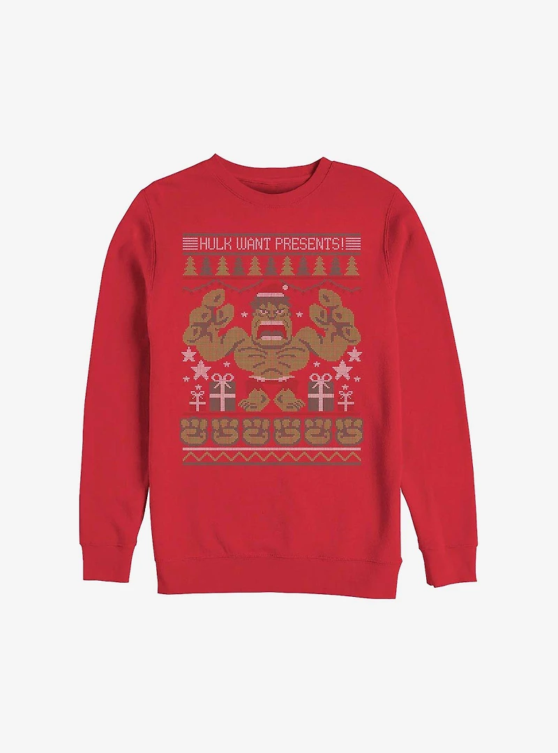 Marvel Hulk Presents Holiday Sweatshirt