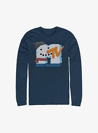 MTV Snowman Face Logo Long-Sleeve T-Shirt