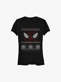 Marvel Spider-Man Eyes Christmas Sweater Girls T-Shirt