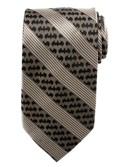 DC Comics Batman Black Pinstripe Tie