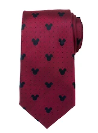 Disney Mickey Mouse Red Pin Dot Tie