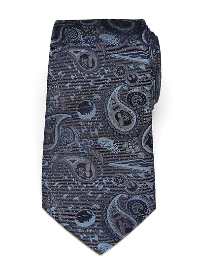 Star Wars Vader Paisley Blue and Gray Tie