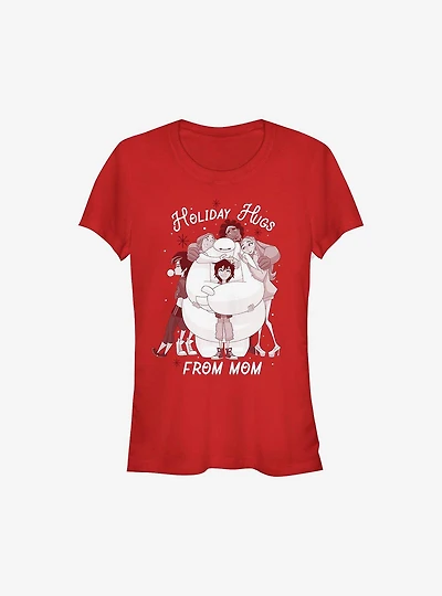 Big Hero 6 Holiday Hugs From Mom Girls T-Shirt