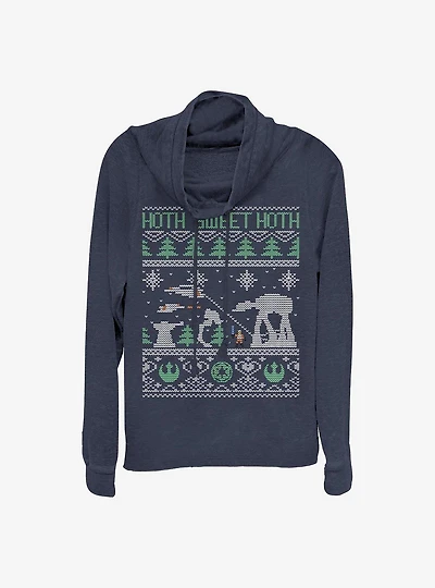 Star Wars Holiday Battle Cowl Neck Long-Sleeve Girls Top