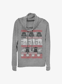 Star Wars Hoth Battle Ugly Christmas Sweater Cowl Neck Long-Sleeve Girls Top