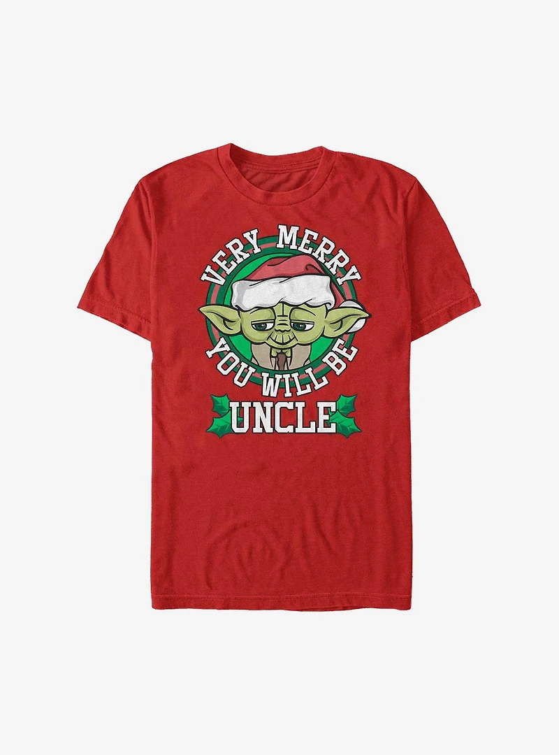 Star Wars Merry Yoda Uncle Holiday T-Shirt