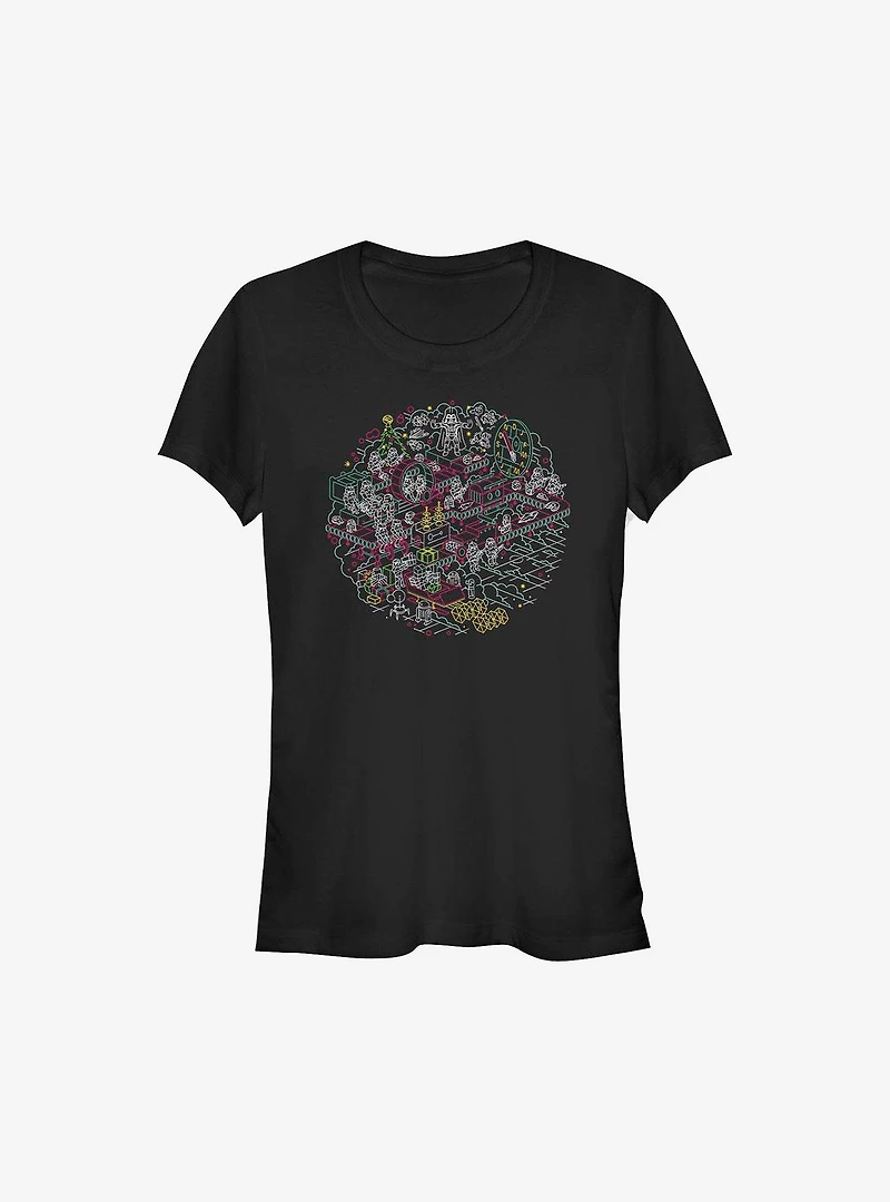 Star Wars Linear Christmas Girls T-Shirt