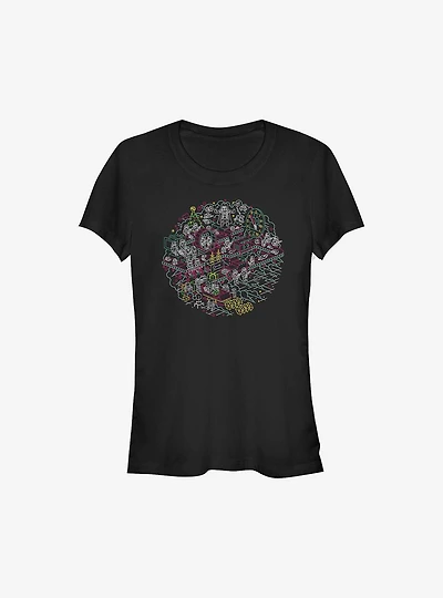 Star Wars Linear Christmas Girls T-Shirt