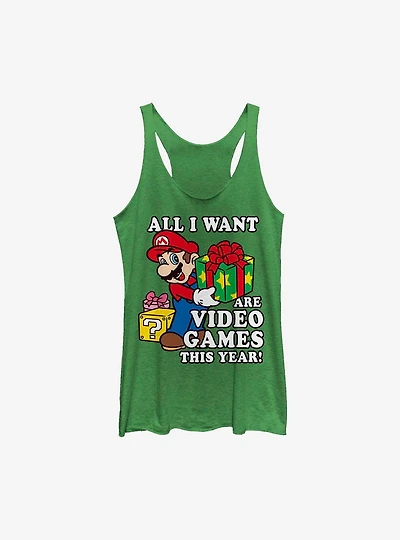 Super Mario All I Want Are Video Games Girls Tank