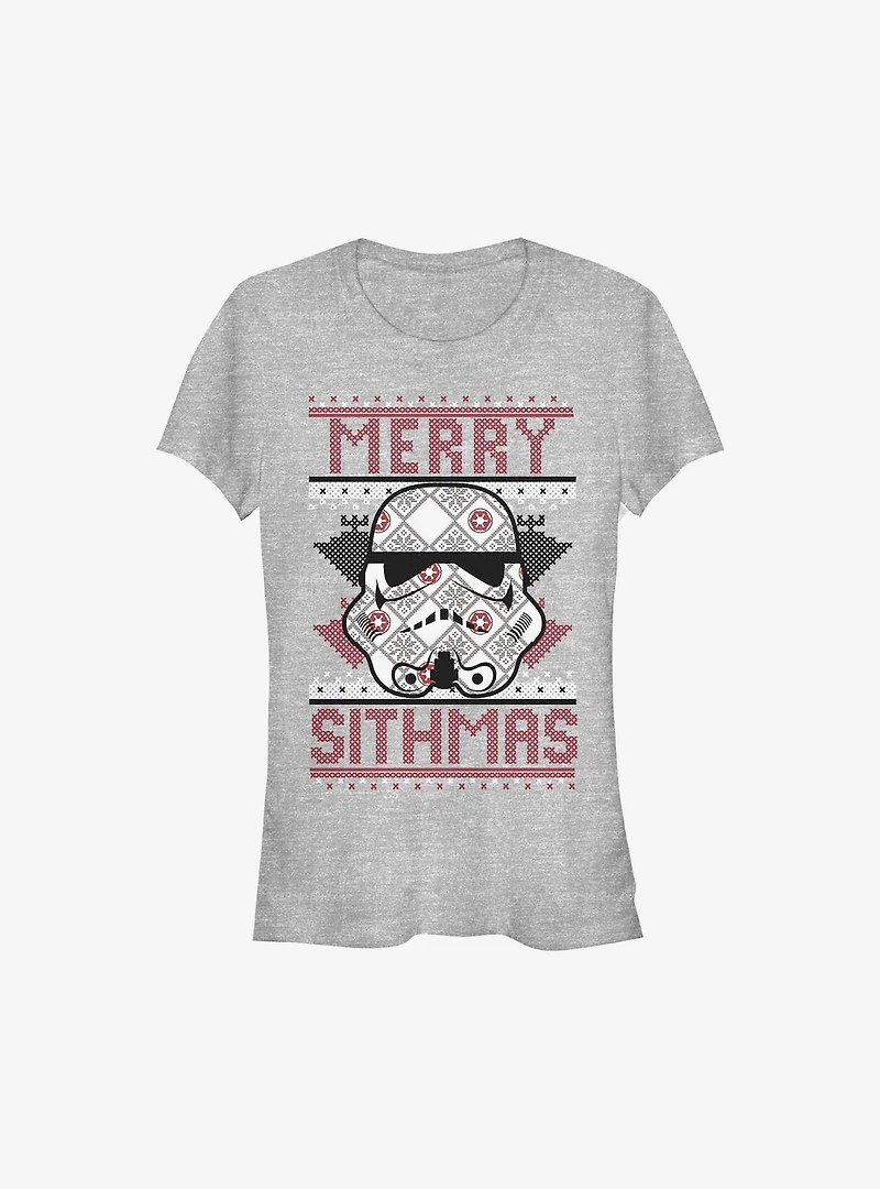 Star Wars Merry Sithmas Ugly Christmas Sweater Girls T-Shirt