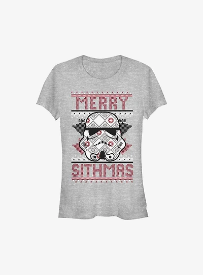 Star Wars Merry Sithmas Ugly Christmas Sweater Girls T-Shirt