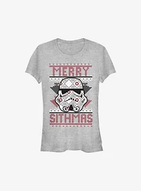 Star Wars Merry Sithmas Ugly Christmas Sweater Girls T-Shirt