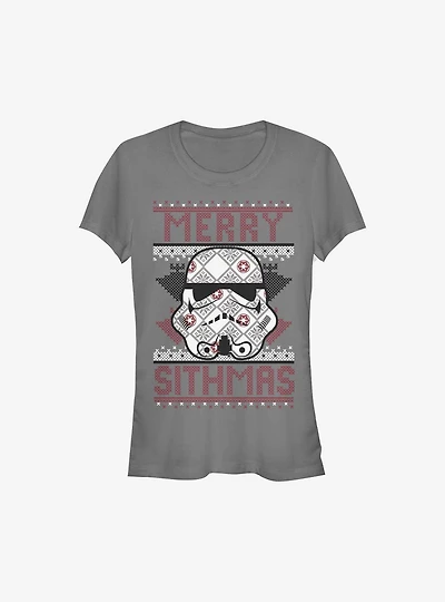Star Wars Merry Sithmas Ugly Christmas Sweater Girls T-Shirt