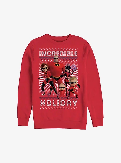 Disney Pixar The Incredibles Incredible Holiday Ugly Christmas Sweater Sweatshirt