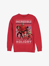 Disney Pixar The Incredibles Incredible Holiday Ugly Christmas Sweater Sweatshirt