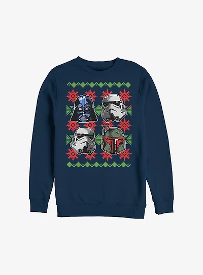 Star Wars Holiday Faces Christmas Pattern Sweatshirt