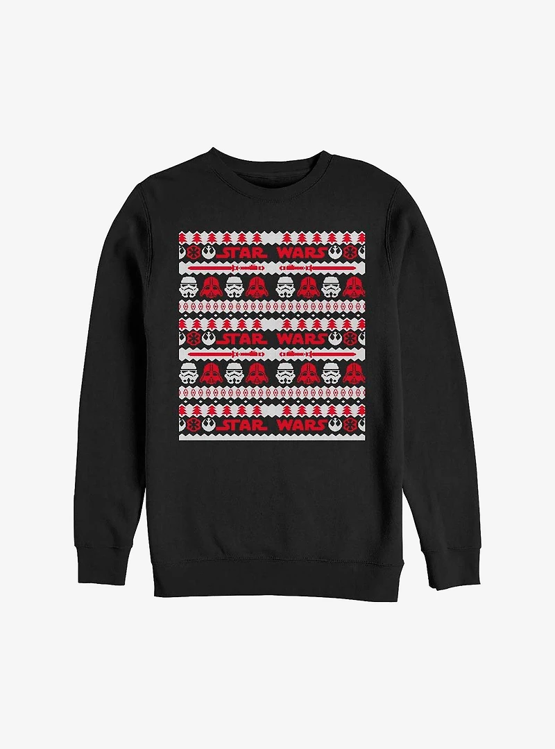 Star Wars Holiday Zags Simplified Ugly Christmas Sweater Sweatshirt