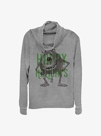 Disney Pixar Monsters University Happy Holidays Cowl Neck Long-Sleeve Girls Top