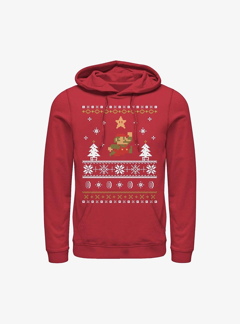 Super Mario Nordic Christmas Pattern Hoodie