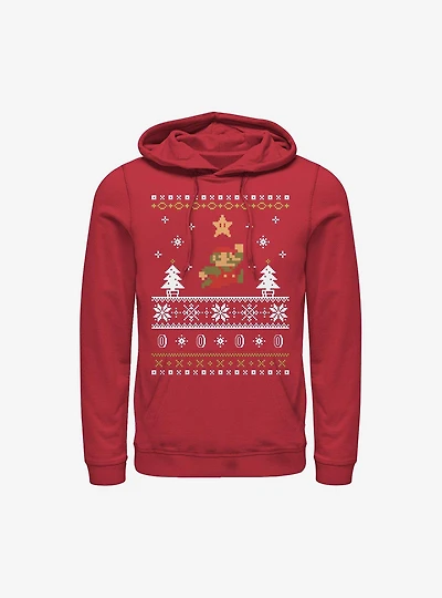 Super Mario Nordic Christmas Pattern Hoodie