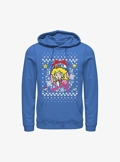 Super Mario Princess Wreath Ugly Christmas Sweater Hoodie
