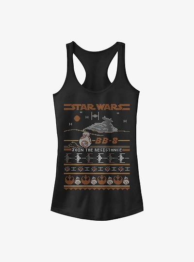 Star Wars BB-8 Resistance Christmas Pattern Girls Tank