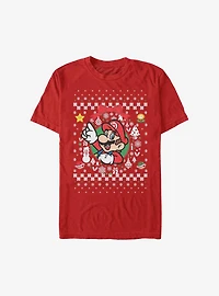 Super Mario Wreath Christmas Sweater T-Shirt