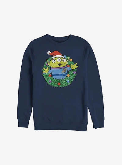 Disney Pixar Toy Story Alien Wreath Holiday Sweatshirt